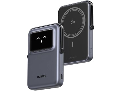 ugreen uno magnetic wireless power bank 10000 mah silver