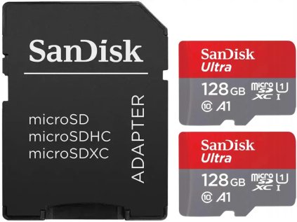 sandisk microsdxc ultra 2x128gb sd adapter 1