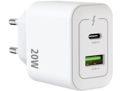 rixus rxhc20 20w usb c usb a charger white