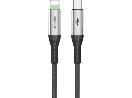 rixus rxuc22l usb c to lightning cable 1m black