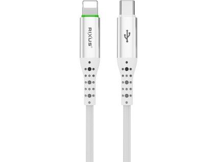 rixus rxuc21l usb c to lightning cable 1m white