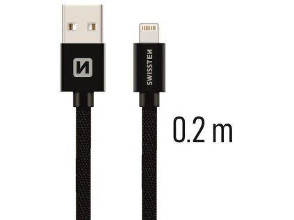 swissten usb a to lightning 0 2m black