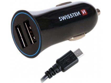 2167 swissten autonabijecka 2xusb 2 4 a kabel usb