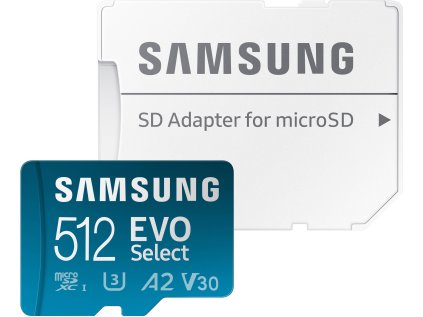 Samsung microSDXC 512GB EVO Select + SD adapter (2024)
