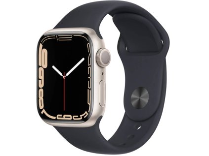 Apple Watch 7 41mm Silver - Black Sport Band