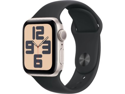 Apple Watch SE 2 Starlight Aluminium Case with Bla