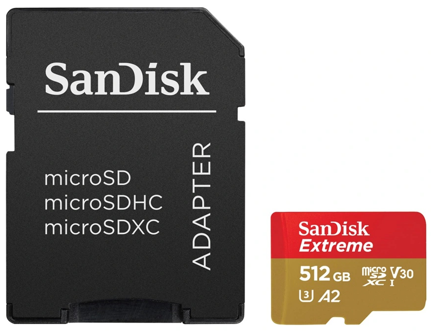 SanDisk microSDXC 512GB Extreme + SD adapter