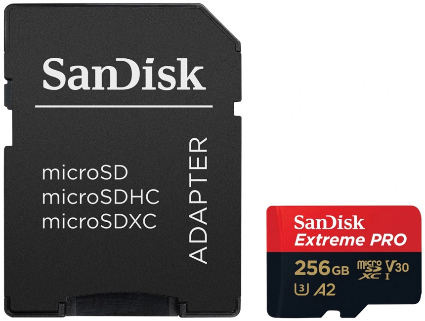 SanDisk microSDXC 256GB Extreme PRO + SD adapter