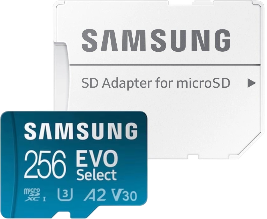 Samsung microSDXC 256GB EVO Select + SD adapter (2024)