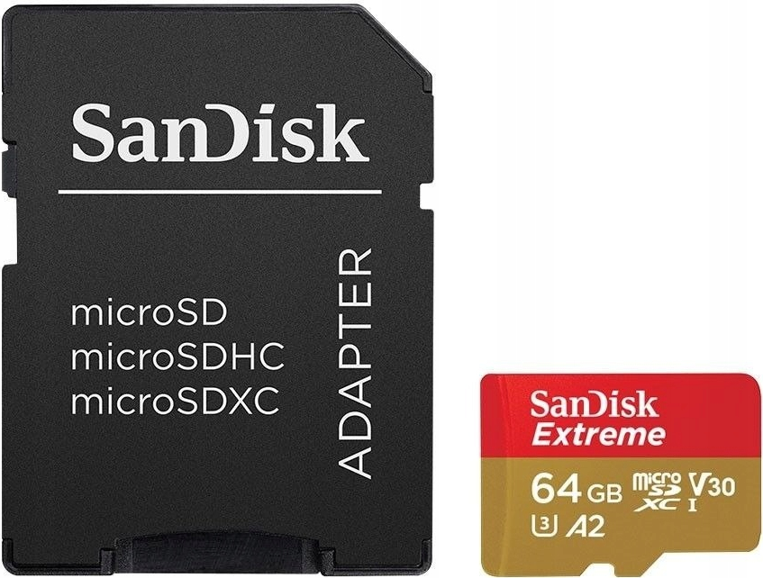 SanDisk microSDXC 64GB Extreme A2 + SD adapter