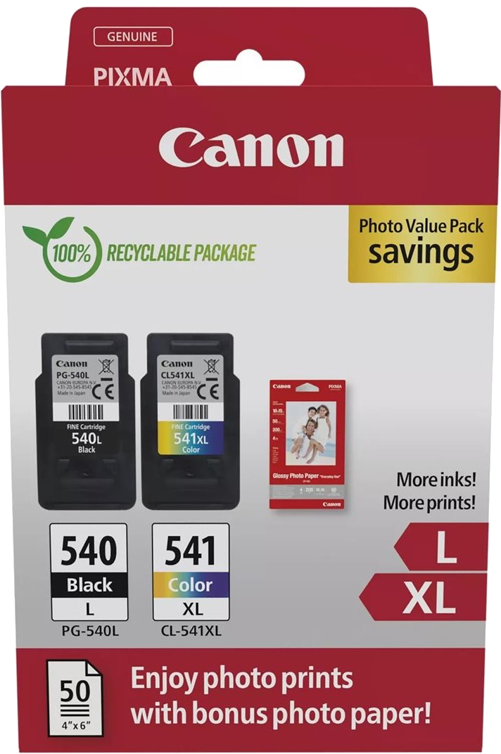 Canon PG-540L + CL-541XL Photo Value Pack