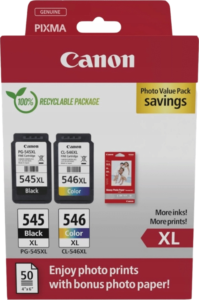 Canon PG-545XL + CL-546XL Photo Value Pack