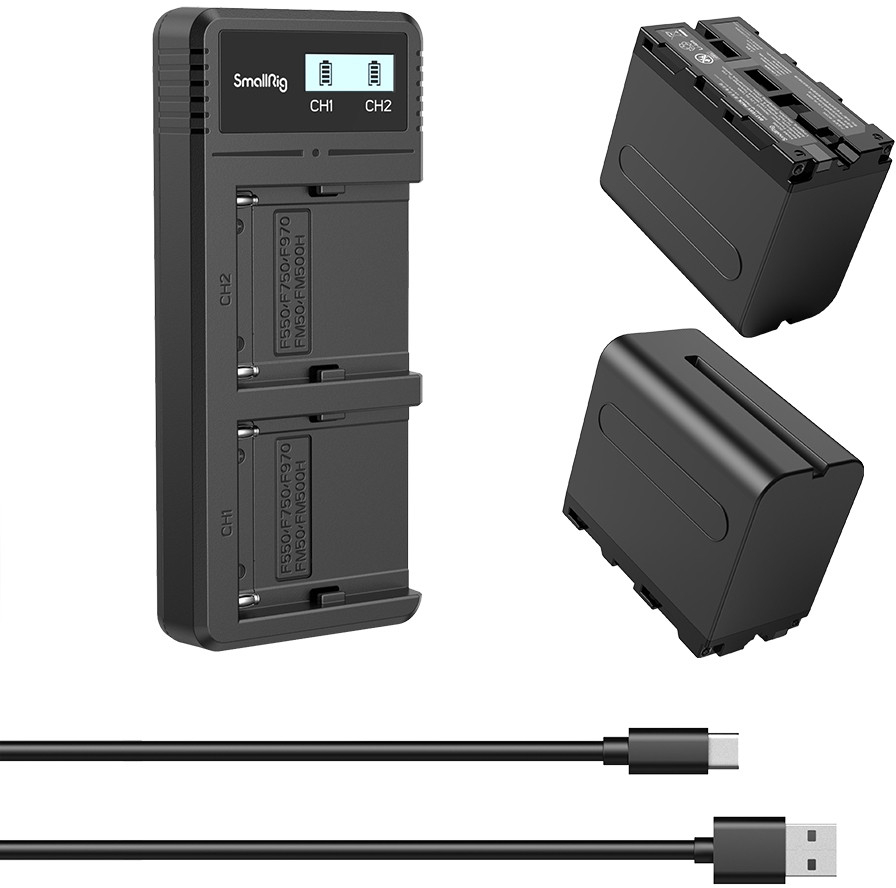 SmallRig Battery and Charger Kit for Sony NP-F970 3823