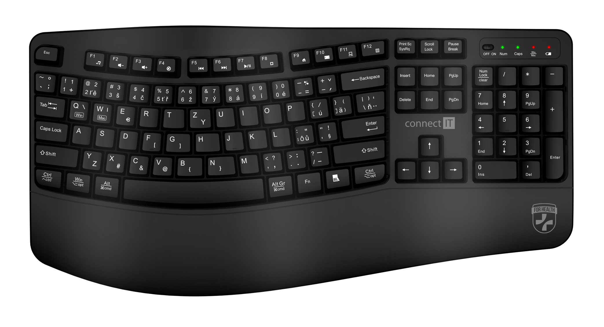CONNECT IT FOR HEALTH ErgoOffice Black - CZ/SK