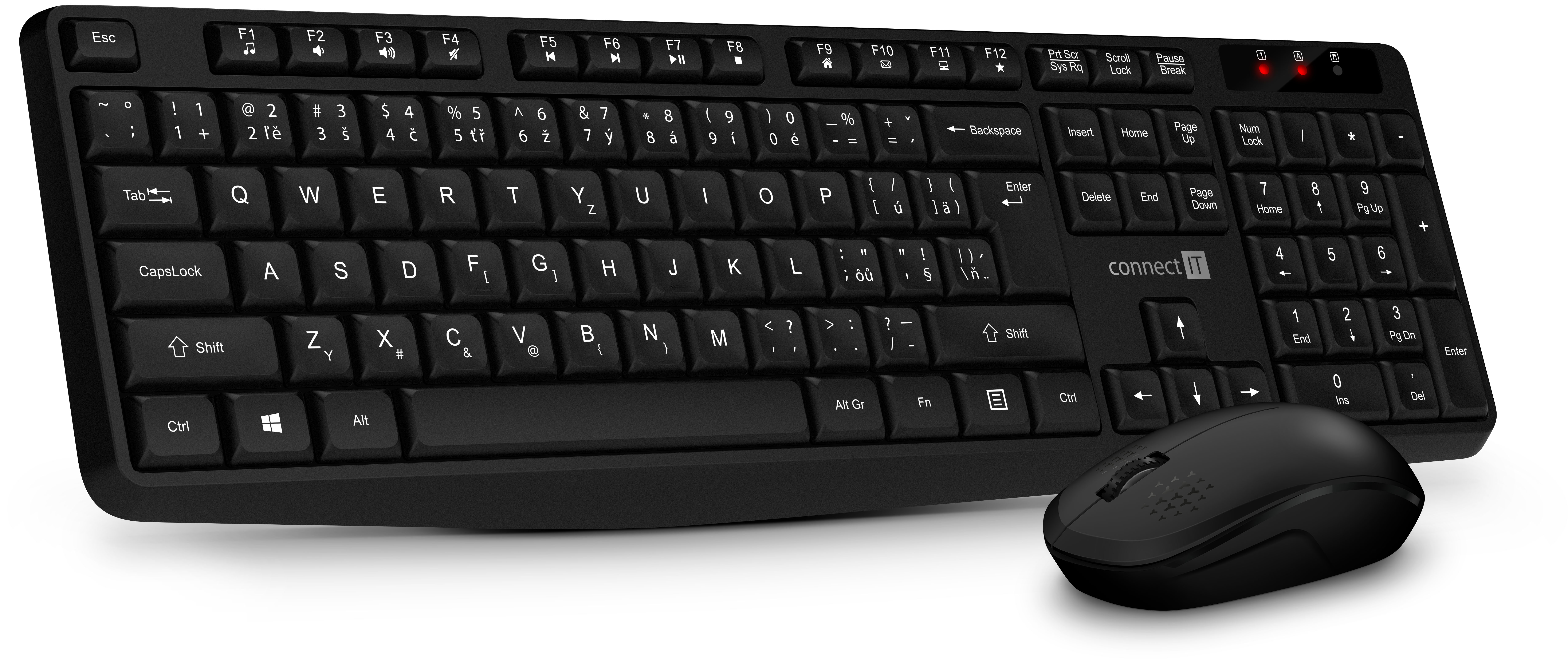 CONNECT IT OfficeBase Wireless Combo Black CZ+SK