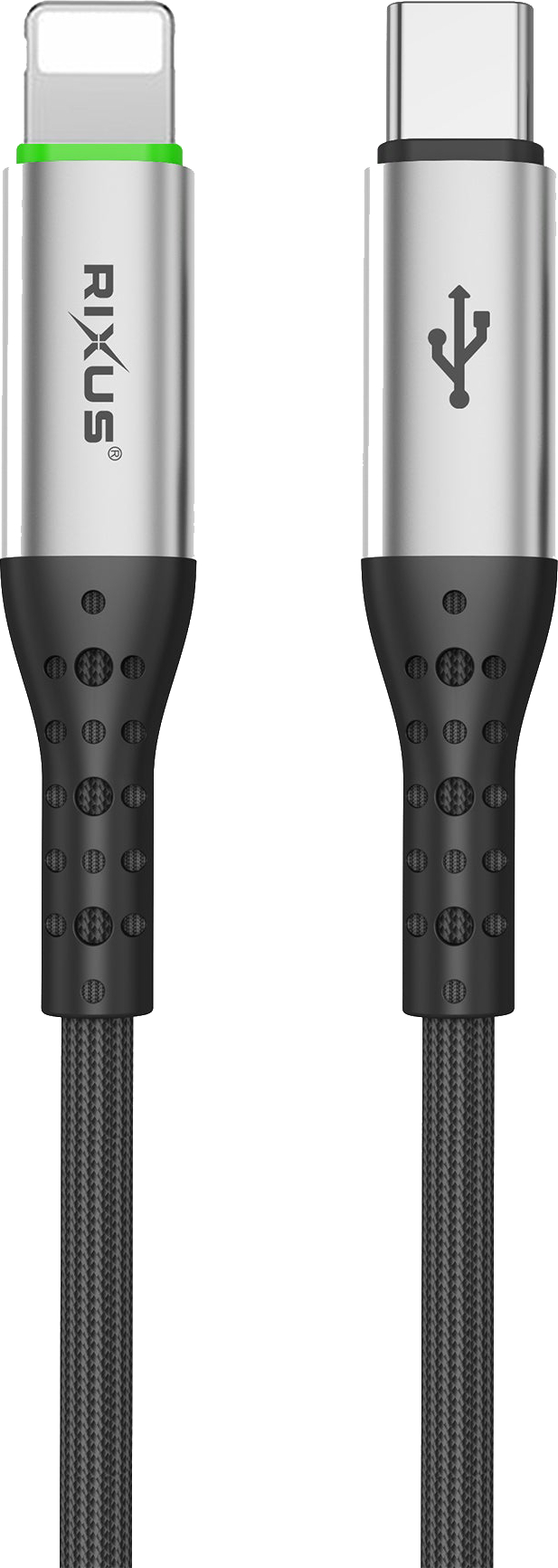 Rixus RXUC22L USB-C to Lightning Cable (1m) - Black