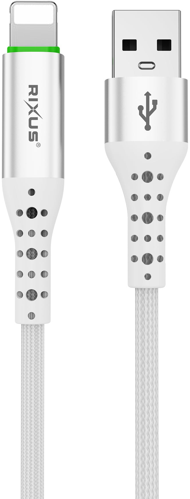 Rixus RXUC21AL USB-A to Lightning Cable (1m) - White