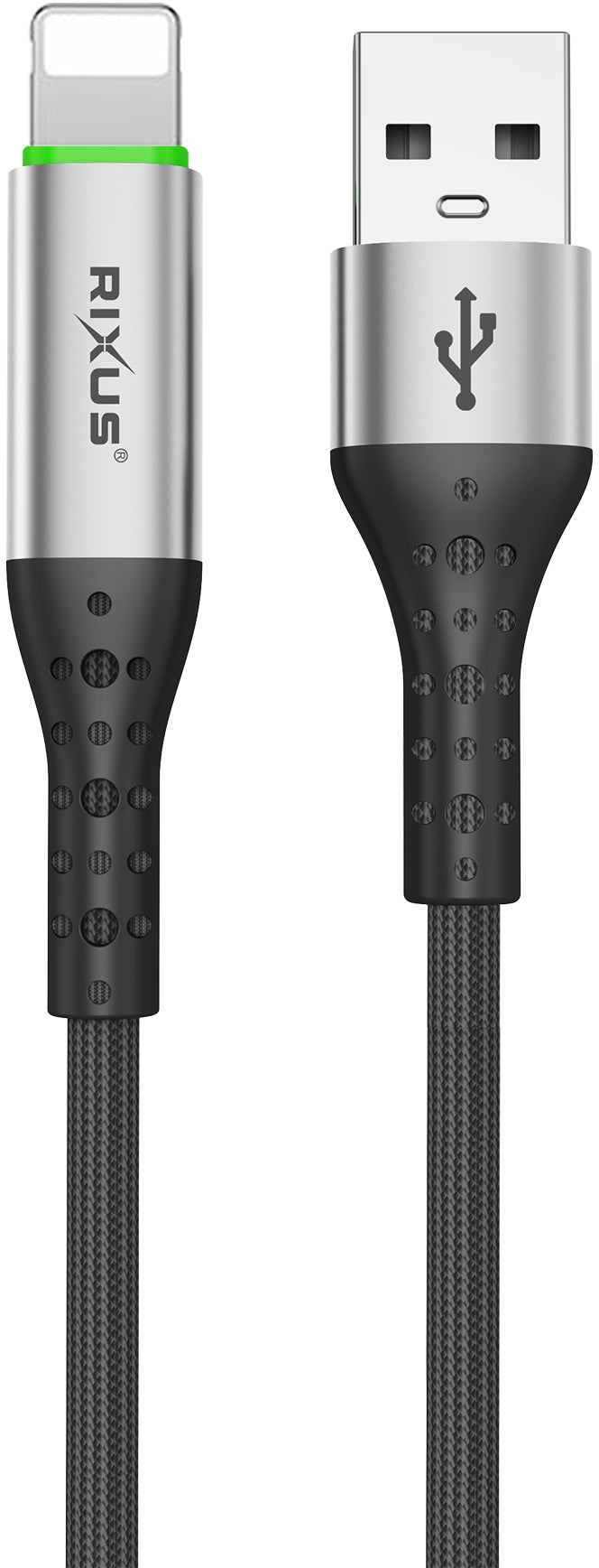 Rixus RXUC22AL USB-A to Lightning Cable (1m) - Black