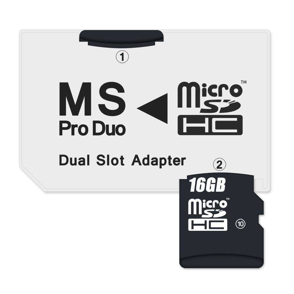 CONNECT IT MS PRO DUO 2x Micro SDHC