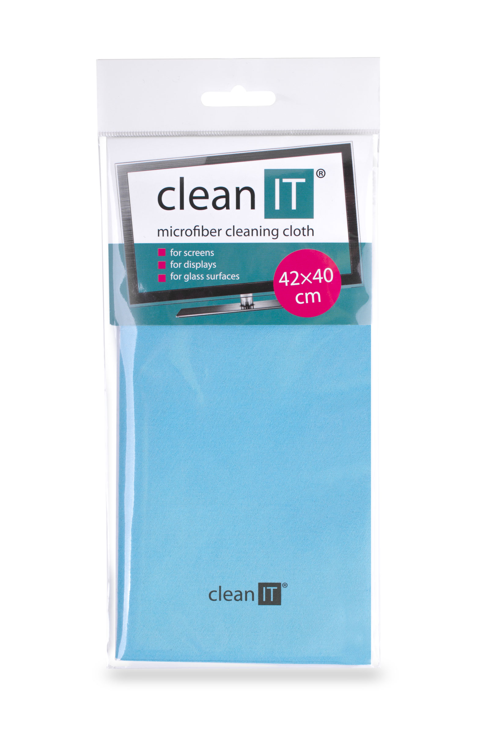 CLEAN IT microfiber cleaning cloth, large light blue