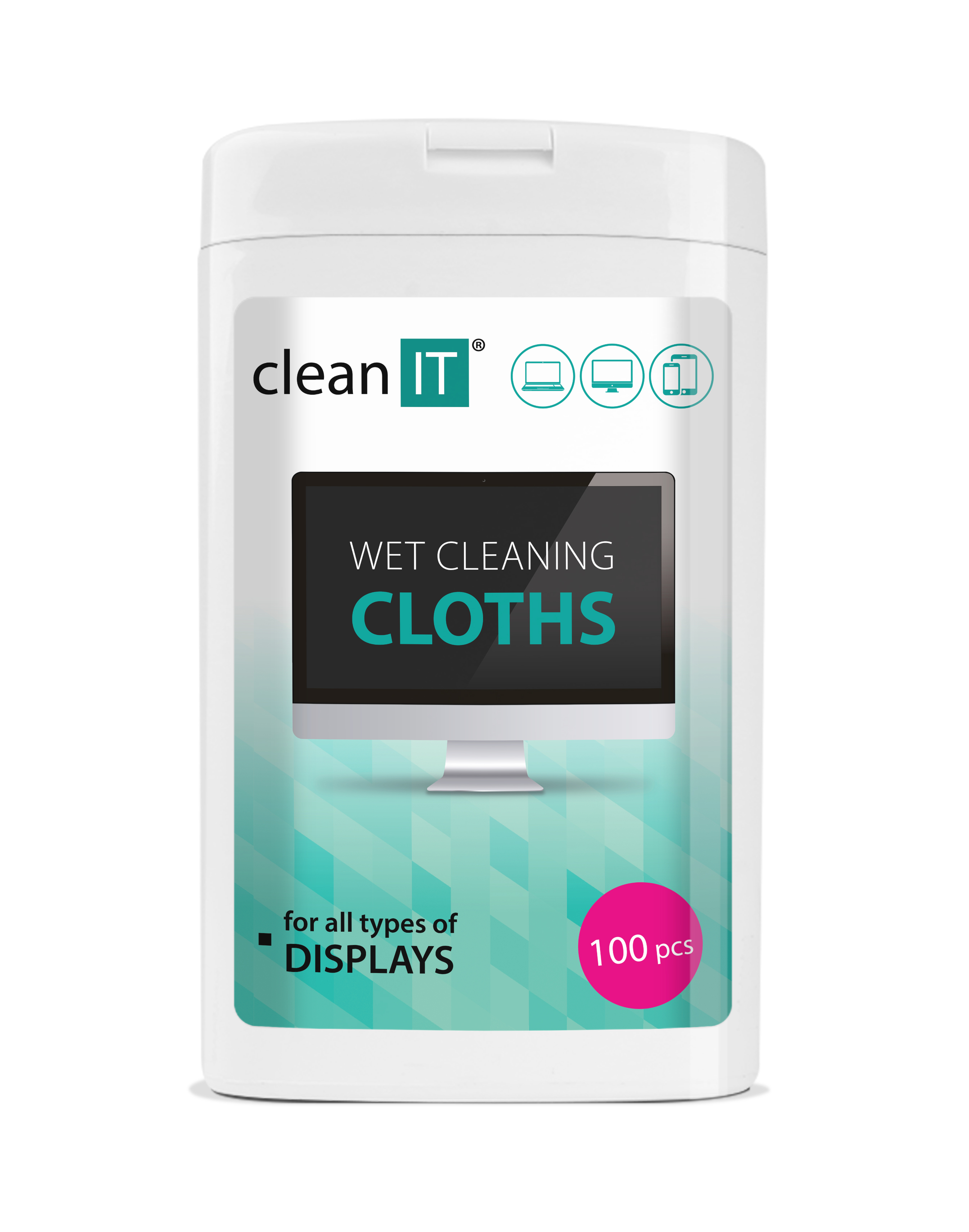 CLEAN IT Wet Wipes for Displays MINI 100pcs