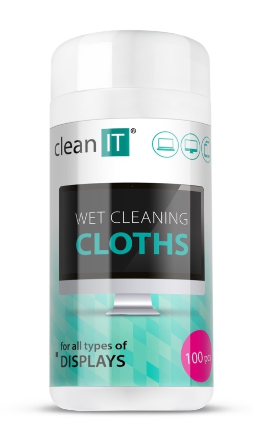 CLEAN IT Wet Wipes for Displays 100pcs