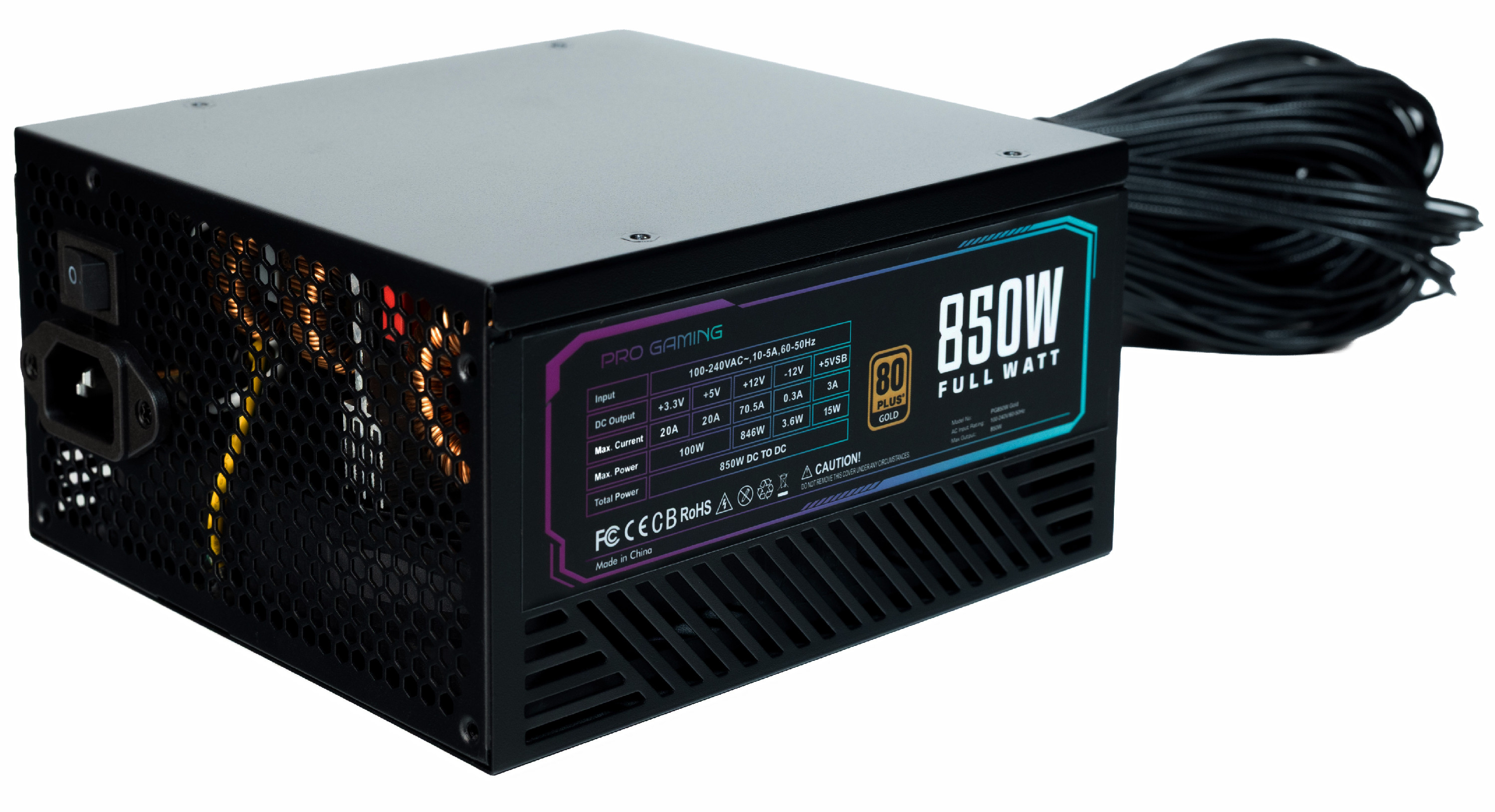 ProGaming GM Series 850W Full Watt 80 PLUS Gold