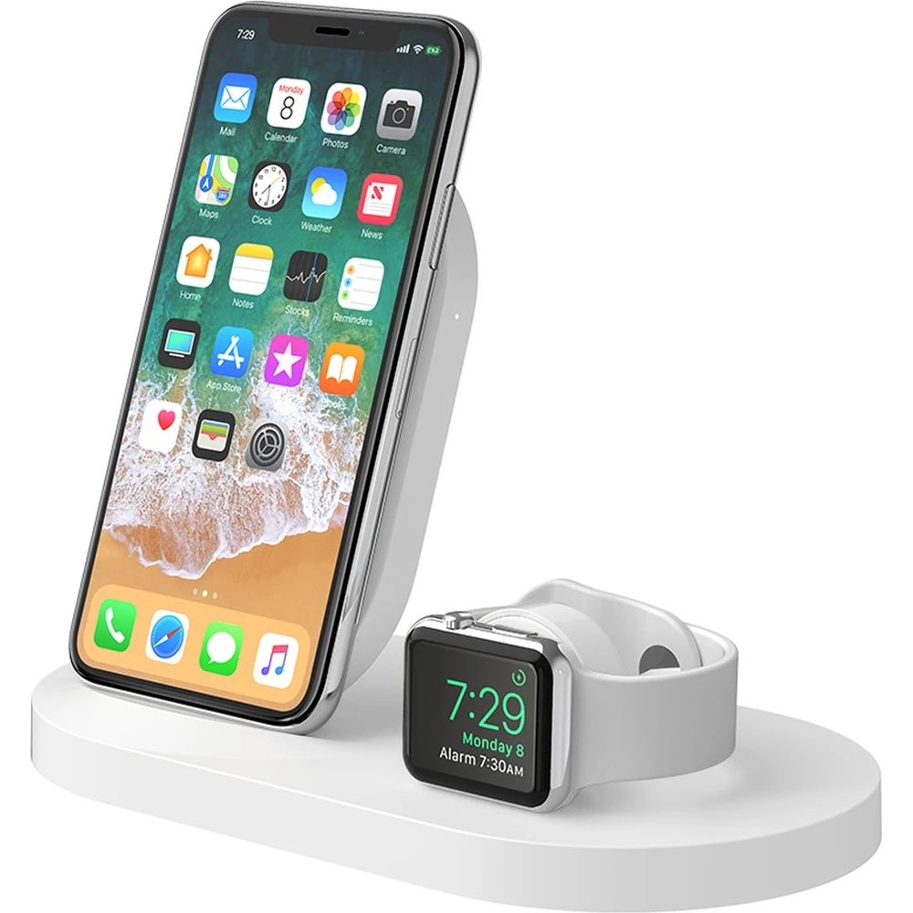 Belkin BoostUp Charging Dock for iPhone & Apple Watch - White