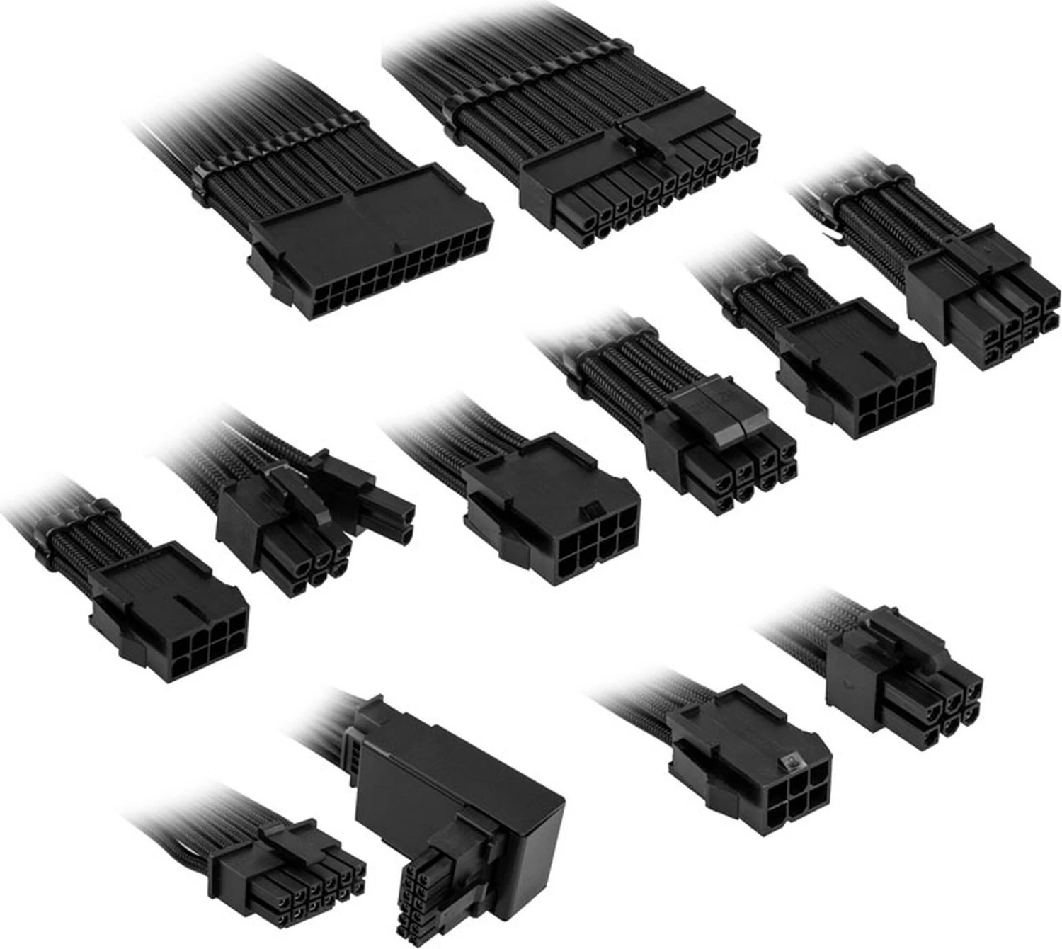 Kolink Core Pro Braided Cable Extension Kit 12V-2x6 Typ 2 Jet Black