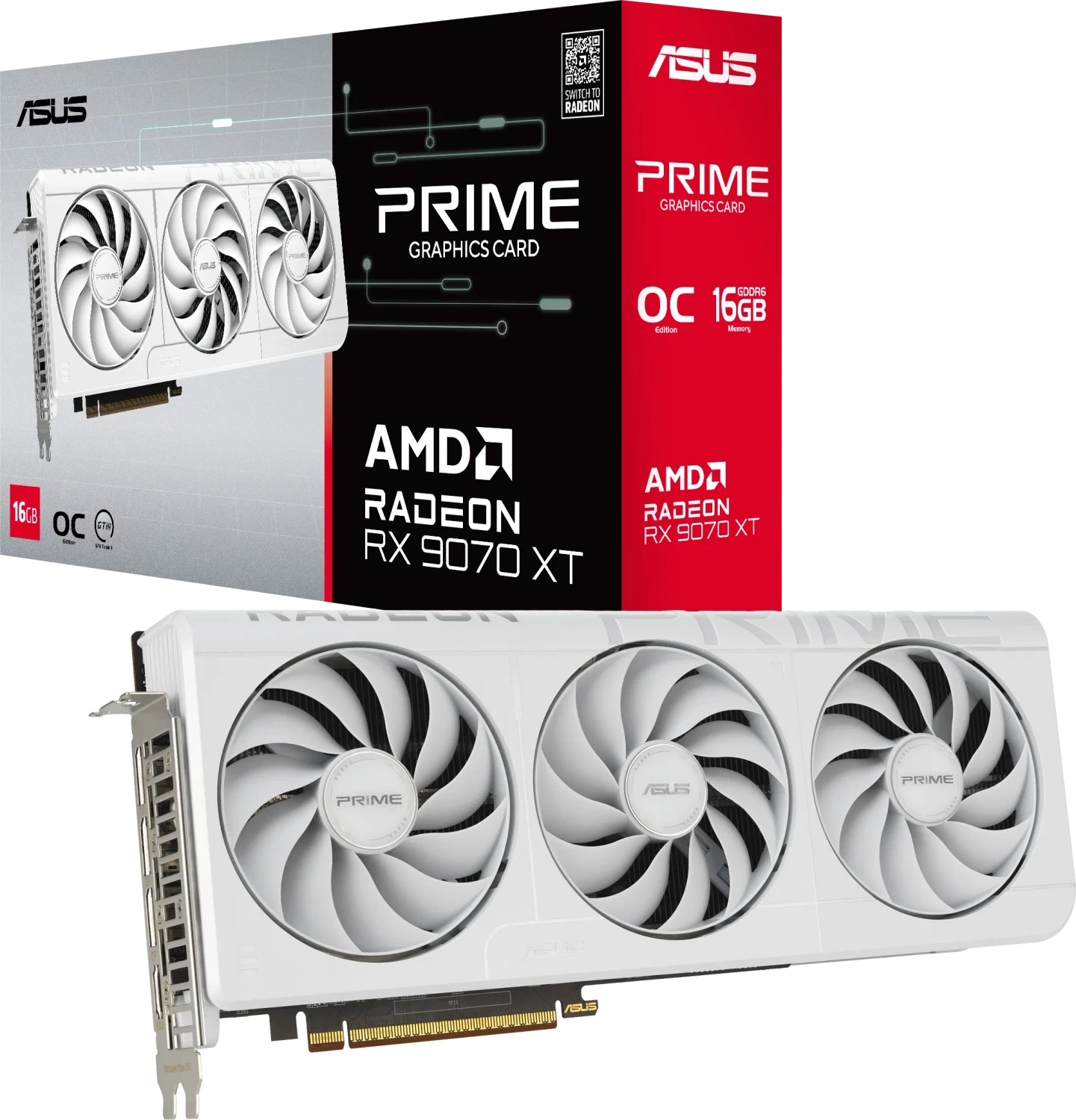 ASUS ASUS PRIME Radeon RX 9070 XT 16GB OC WHITE