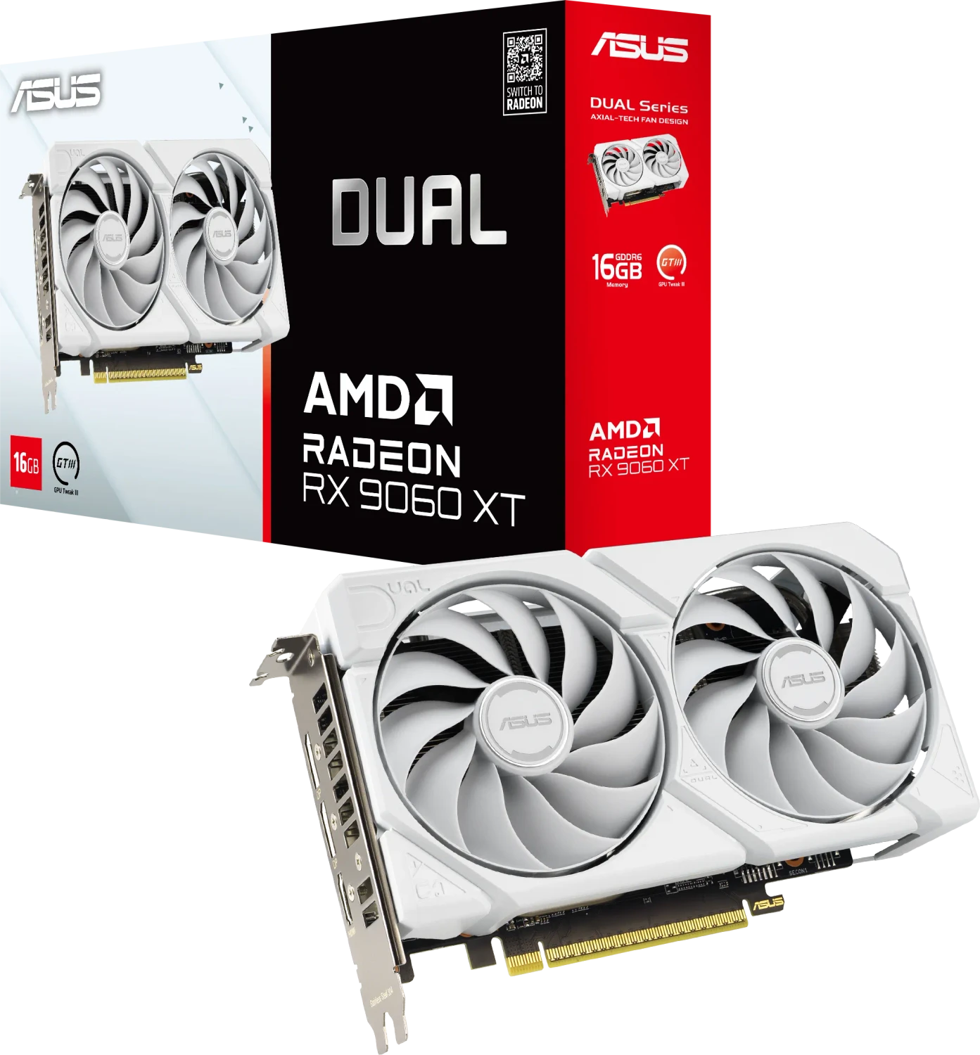 ASUS DUAL Radeon RX 9060 XT 16GB White