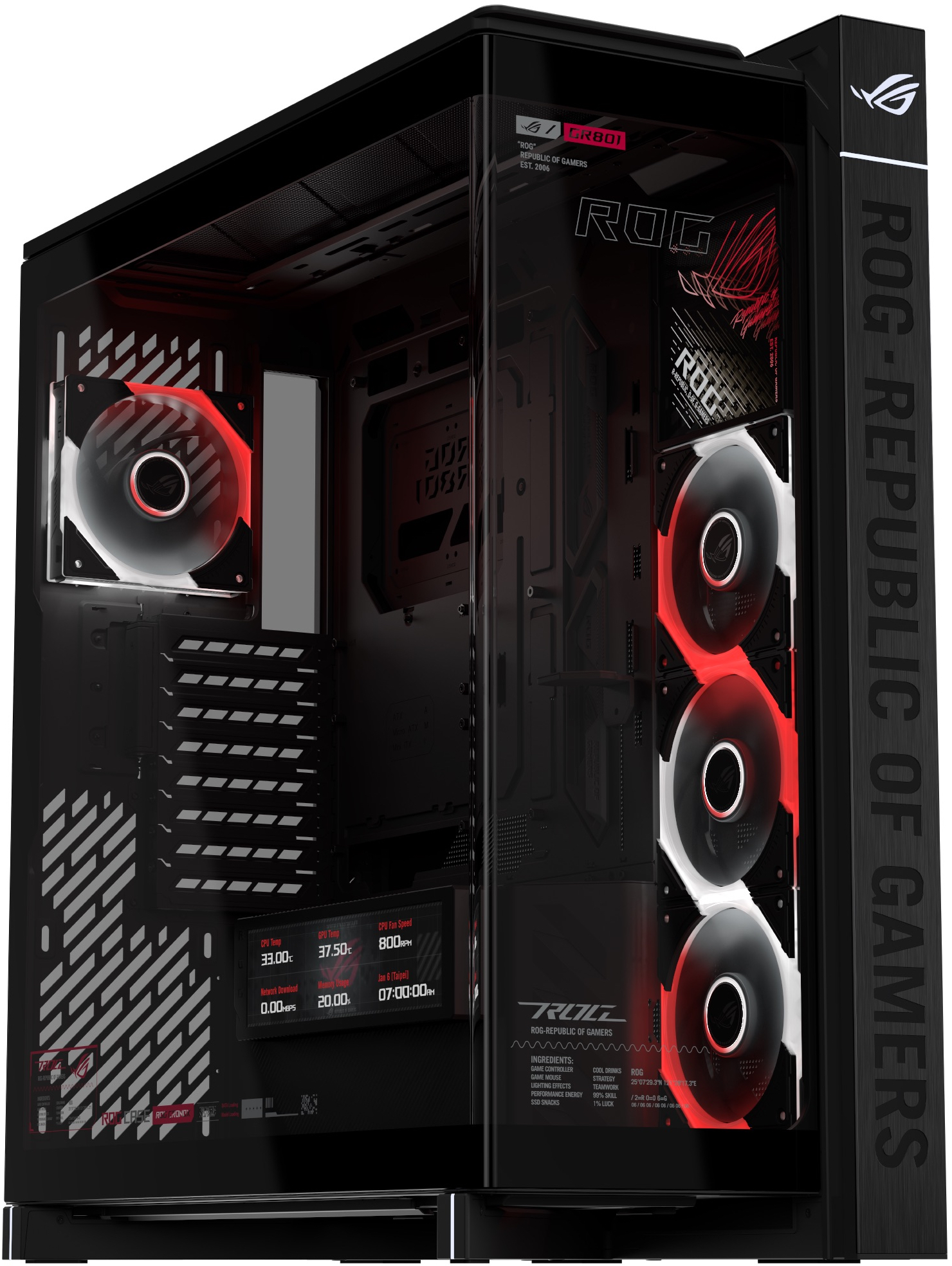 ASUS ASUS ROG CRONOX GR801 CURVE TG ARGB BLACK