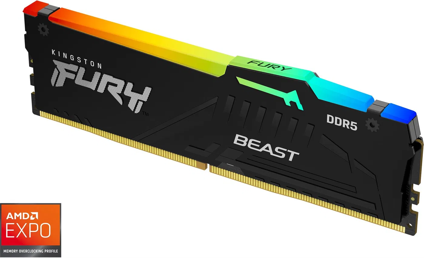 Kingston FURY Beast Black RGB EXPO 16GB (1x16GB) DDR5 5600MHz CL36