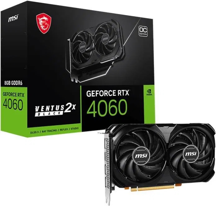 MSI GeForce RTX 4060 VENTUS 2X Black 8GB OC
