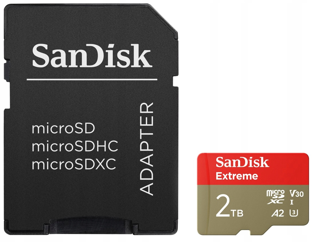 SanDisk microSDXC 2TB Extreme + SD adapter