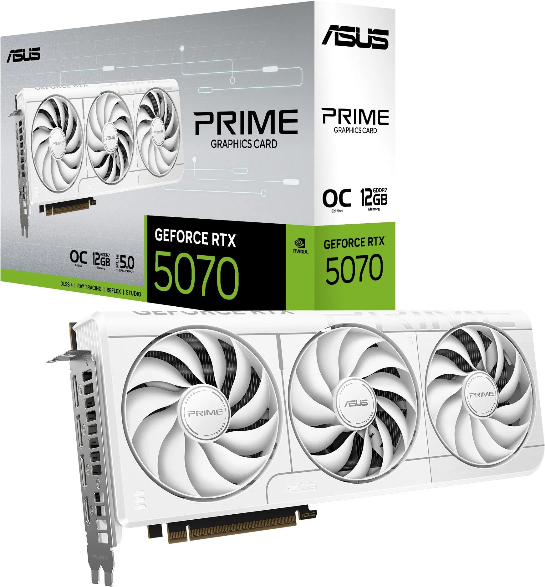 ASUS ASUS PRIME GeForce RTX 5070 12GB OC WHITE