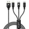 rhinotech usb c to lightning usb c micro usb cable 1 2m black
