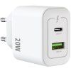rixus rxhc20 20w usb c usb a charger white