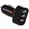 swissten car charger 3xusb a black