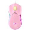 havit ms1029 rgb wired gaming mouse 7 buttons pink