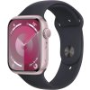 apple watch 9 gps 41mm pink aluminum black sport band