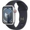 apple watch 8 gps cellular 41mm silver aluminum black sport band