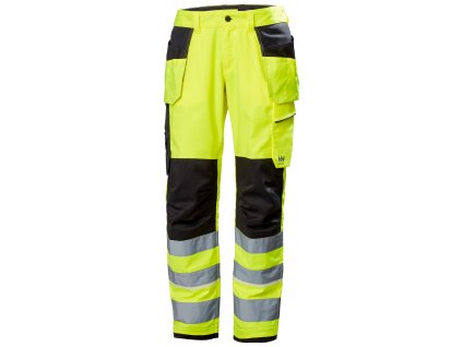 Pracovní reflexní kalhoty UC-ME CONSTRUCTION CLASS 2 - HI VIS YELLOW/EBONY 1/6