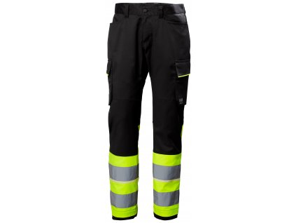 Reflexní pracovní kalhoty UC-ME SERVICE CLASS 1 - HI VIS YELLOW/EBONY 1/6
