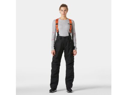 Dámské nepromokavé kalhoty s laclem W LUNA HH CONNECT SHELL Helly Hansen - ČERNÁ 1/10