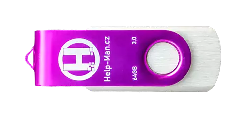 Help-Man.cz USB Flash disk - 64 GB - Růžový