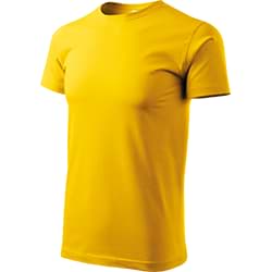 Pánské žluté tričko Heavy New - Zboku