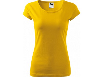 Dámské tričko Pure - Žluté - Zepředu