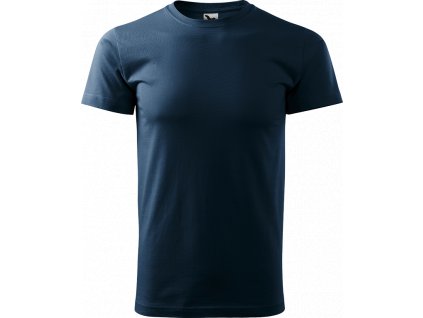 Pánské tričko Heavy New - Námořnická modrá - Zepředu