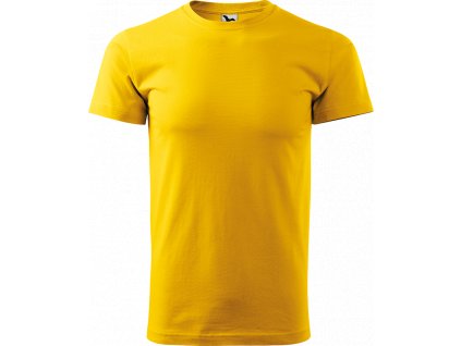 Pánské tričko Heavy New - Žluté - Zepředu